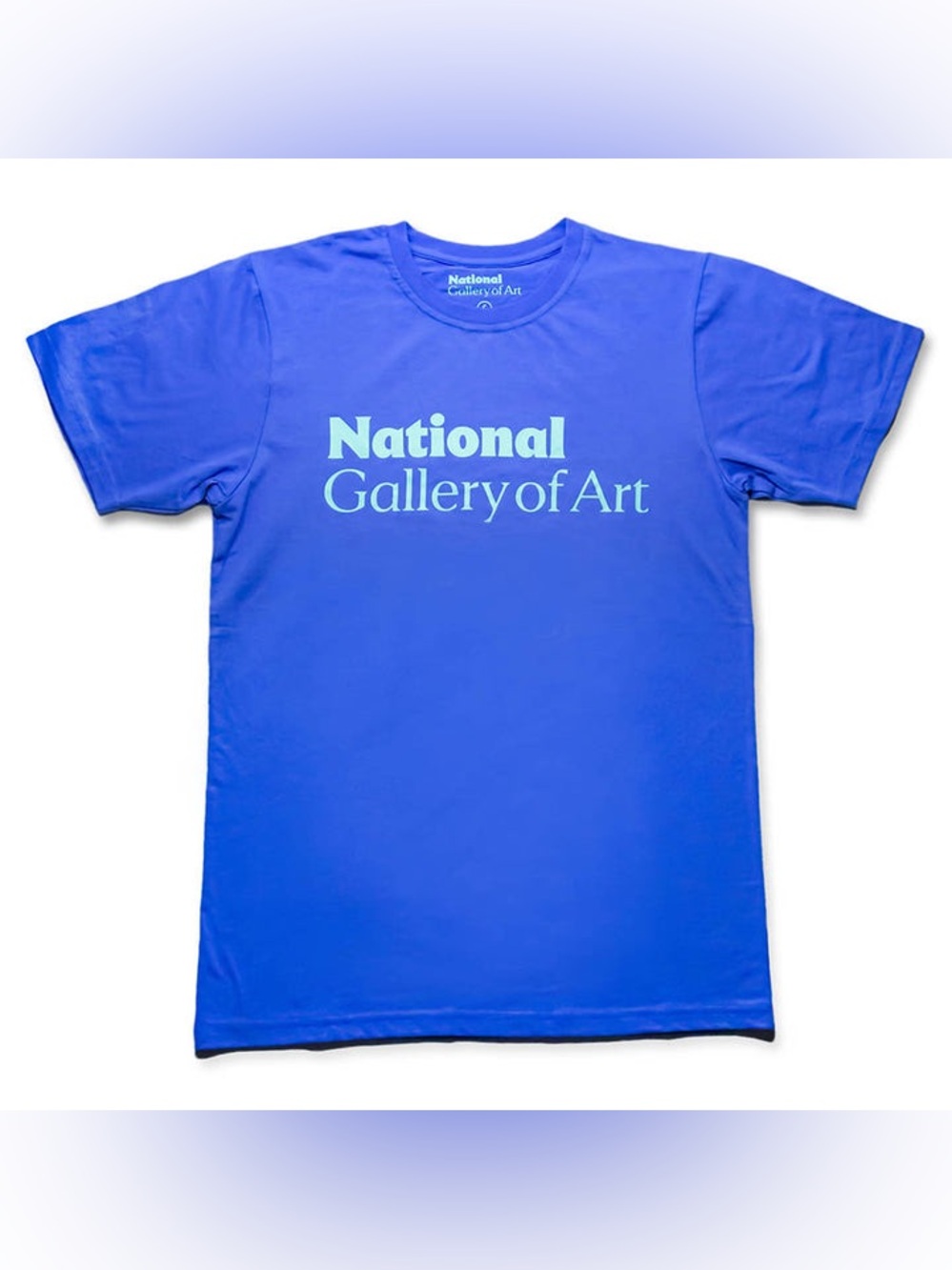NWT National Gallery of Art Washington, DC Adult Logo Tee. Blue. Size small.